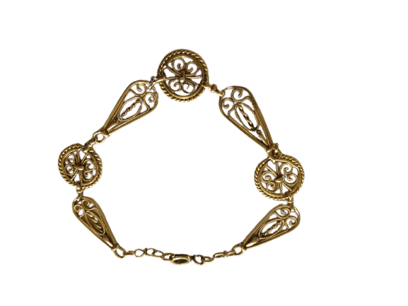 Bracelet Bracelet ancien en or jaune filigrané 58 Facettes