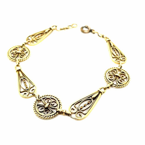 Bracelet Bracelet ancien en or jaune filigrané 58 Facettes