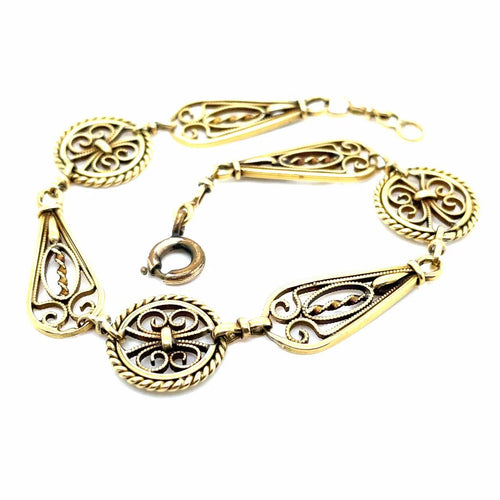 Bracelet Bracelet ancien en or jaune filigrané 58 Facettes