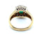 Bague 55 Bague entourage en or jaune et blanc, émeraude et diamants 58 Facettes