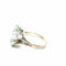 Bague 53.5 Bague ancienne à aigue-marine ovale en or blanc 18 ct 58 Facettes