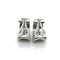 Boucles d'oreilles Demi-créoles - Boucles d’oreilles en or blanc 750 pavées de diamants 58 Facettes