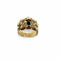 Bague 50 Bague bandeau Art nouveau en or jaune 14 ct, saphir et diamants 58 Facettes