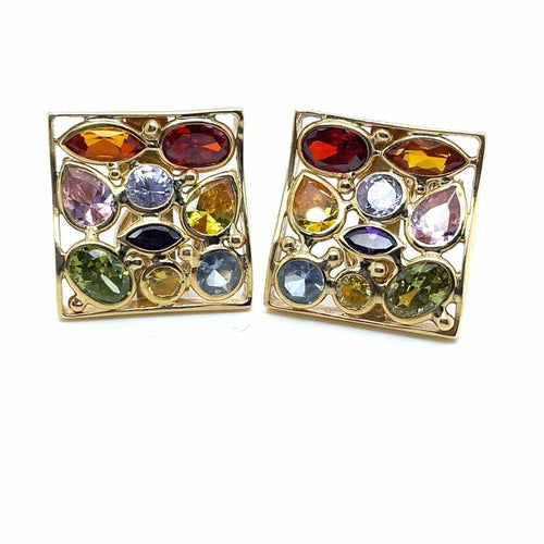 Boucles d'oreilles Boucles d’oreilles - Pierres fines en or jaune 18 ct 58 Facettes