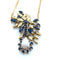 Collier Collier - Motif floral en or jaune avec opale, saphirs et diamants 58 Facettes