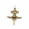 Pendentif Croix d’Agadez - Pendentif en or jaune 750 serti d’un diamant 58 Facettes