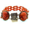 Bracelet Bracelet à 2 camées en or jaune et corail XIXe siècle 58 Facettes