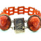 Bracelet Bracelet à 2 camées en or jaune et corail XIXe siècle 58 Facettes