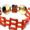 Bracelet Bracelet à 2 camées en or jaune et corail XIXe siècle 58 Facettes