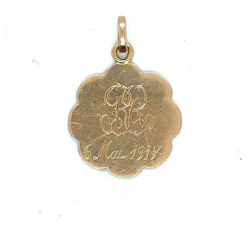 Pendentif Médaille ancienne - Pendentif calice en or 3 ors 18 carats 58 Facettes