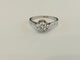 Bague 49 Bague solitaire ancienne en or blanc 18 ct et diamant 0,18 ct 58 Facettes