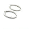 Boucles d'oreilles Créoles ovales - Boucles d’oreilles en or blanc 18 ct et diamants 58 Facettes