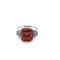 Bague 53 Bague Art déco en or blanc 18 ct avec grenat spessartite et diamants 58 Facettes