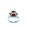 Bague 53 Bague Art déco en or blanc 18 ct avec grenat spessartite et diamants 58 Facettes