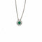 Collier Collier - Motif carré en or blanc avec émeraude et diamants 58 Facettes