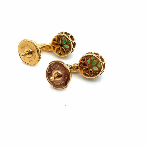 Boucles d'oreilles Sélim Mouzannar Beirut - Boucles d’oreilles en or rose, grenats tsavorites et diamants 58 Facettes