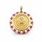Pendentif Augis - Médaille d’amour en or jaune 18 carats, rubis et diamants 58 Facettes