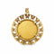 Pendentif Augis - Médaille d’amour en or jaune 18 carats, rubis et diamants 58 Facettes