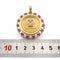 Pendentif Augis - Médaille d’amour en or jaune 18 carats, rubis et diamants 58 Facettes