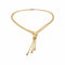 Collier Collier négligé maille palmier en or jaune 18 carats 58 Facettes