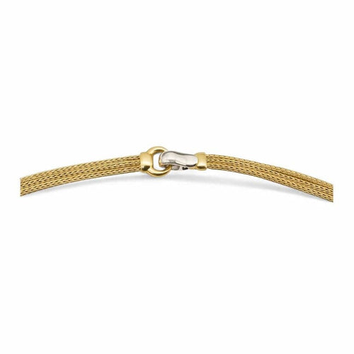 Collier Collier négligé maille palmier en or jaune 18 carats 58 Facettes