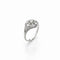 Bague 54 Bague ancienne années 1940 en or blanc 18 carats et platine, diamants 58 Facettes
