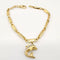 Bracelet Bracelet avec pendentif en or jaune 18 carats et diamants 58 Facettes