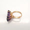 Bague 51 Bague années 50 en or rose 18 carats et améthyste 58 Facettes