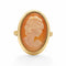 Bague 53 Bague camée coquille en or rose 18 carats 58 Facettes