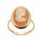 Bague 53 Bague camée coquille en or rose 18 carats 58 Facettes