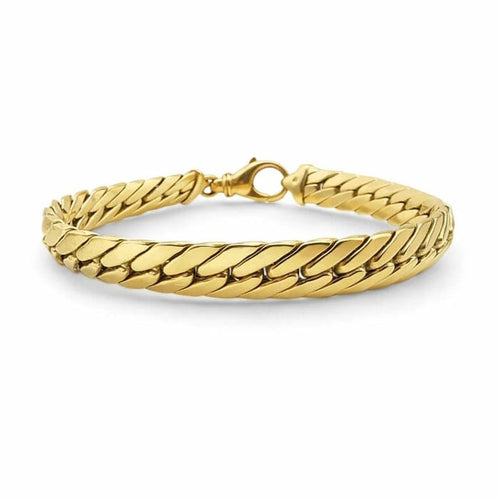 Bracelet Bracelet maille anglaise en or jaune 18 carats 58 Facettes