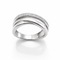 Bague 49 Bague en or blanc 18 carats sertie de 14 diamants 58 Facettes