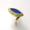 Bague 54 Bague en or jaune 18 carats au lapis-lazuli taille marquise 58 Facettes