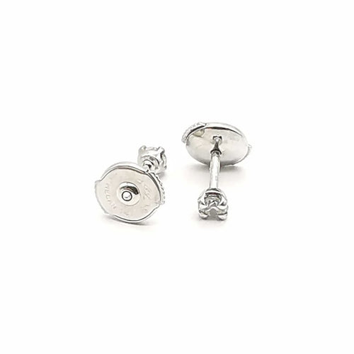 Boucles d'oreilles 1.30 grammes Boucles d’oreilles puces en or blanc 18 carats et diamants 58 Facettes