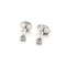 Boucles d'oreilles 1.30 grammes Boucles d’oreilles puces en or blanc 18 carats et diamants 58 Facettes