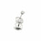 Boucles d'oreilles 1.30 grammes Boucles d’oreilles puces en or blanc 18 carats et diamants 58 Facettes