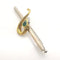 Broche Broche serpent en or jaune et blanc 18 carats émeraude et diamants 58 Facettes
