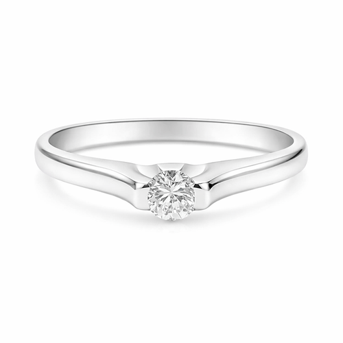 Bague 52 Solitaire - Bague en or blanc et diamant 58 Facettes