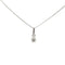 Collier Collier avec pendentif en or blanc 18 carats et diamant 0,15 ct 58 Facettes