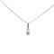 Collier Collier avec pendentif en or blanc 18 carats et diamant 0,15 ct 58 Facettes