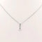 Collier Collier avec pendentif en or blanc 18 carats et diamant 0,15 ct 58 Facettes