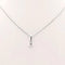 Collier Collier avec pendentif en or blanc 18 carats et diamant 0,15 ct 58 Facettes