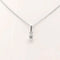 Collier Collier avec pendentif en or blanc 18 carats et diamant 0,15 ct 58 Facettes