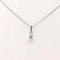 Collier Collier avec pendentif en or blanc 18 carats et diamant 0,15 ct 58 Facettes