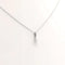 Collier Collier avec pendentif en or blanc 18 carats et diamant 0,15 ct 58 Facettes