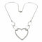 Collier Collier maille forçat cœur en or blanc 18 carats et diamants 58 Facettes