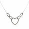Collier Collier maille forçat cœur en or blanc 18 carats et diamants 58 Facettes