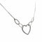 Collier Collier maille forçat cœur en or blanc 18 carats et diamants 58 Facettes