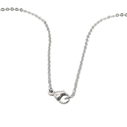 Collier Collier maille forçat cœur en or blanc 18 carats et diamants 58 Facettes