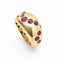 Bague 53 Bague en or jaune 18 carats rubis et diamants 58 Facettes